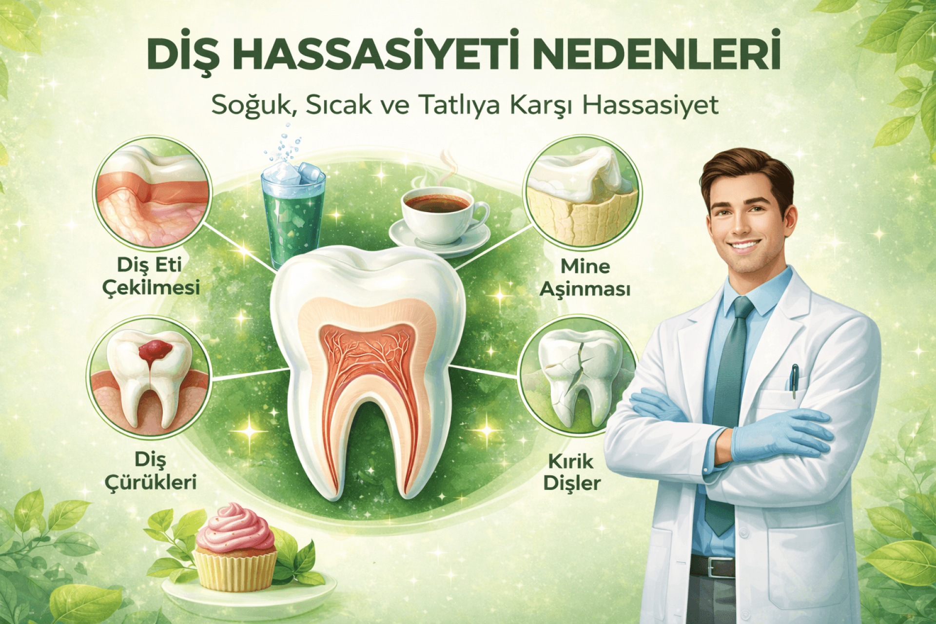 Diş Hassasiyeti Nedenleri: Soğuk, Sıcak ve Tatlıya Karşı Hassasiyet